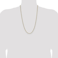 14K Yellow Gold 26-Inch Paperclip Chain with Beveled Links - 2.2mm Width by Oro Pregiato