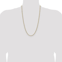 14K Yellow Gold 26-Inch Semi-Solid Beveled Paperclip Chain Necklace by Oro Pregiato
