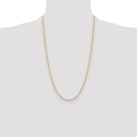 14K Yellow Gold 26-Inch Semi-Solid Curb Chain - 2.85mm Width by Oro Pregiato