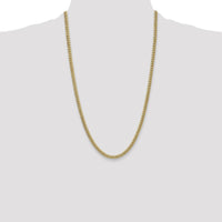 14K Yellow Gold 26-inch Semi-Solid Miami Cuban Chain Necklace - 4.5mm by Oro Pregiato