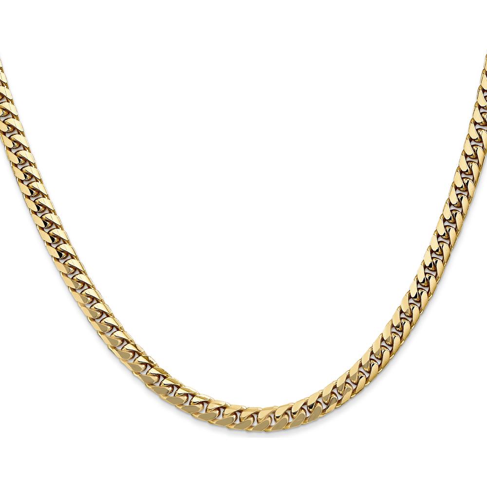 14K Yellow Gold 26" Miami Cuban Link Chain - 4.3mm Solid Gold by Oro Pregiato