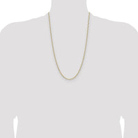 14K Yellow Gold 26" Paperclip Chain Necklace - 3.0mm Width with Beveled Links by Oro Pregiato