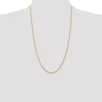 14K Yellow Gold 26" Parisian Wheat Chain Necklace - 1.5mm Width with Lobster Clasp by Oro Pregiato