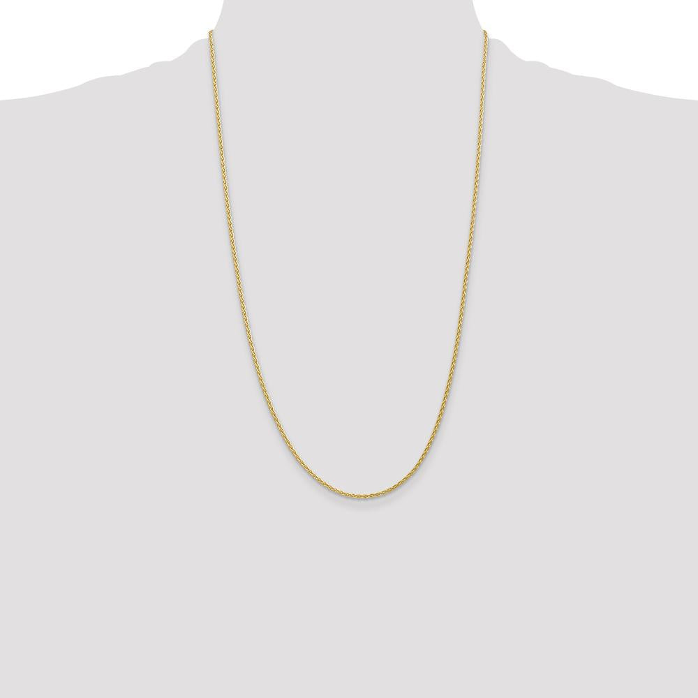 14K Yellow Gold 26" Parisian Wheat Chain - Polished Finish by Oro Pregiato
