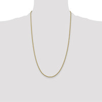 14K Yellow Gold 26" Parisian Wheat Chain with Lobster Clasp - 2.25mm Width by Oro Pregiato