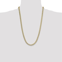 14K Yellow Gold 26" Pavé Curb Chain Necklace - 7.1mm Width by Oro Pregiato
