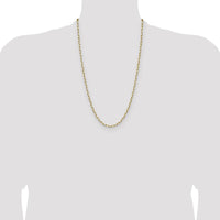 14K Yellow Gold 26" Polished Beveled Paperclip Chain Necklace by Oro Pregiato