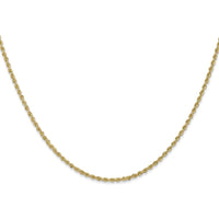 14K Yellow Gold 26" Regular Rope Chain - 1.5mm Width with Lobster Clasp