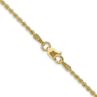 14K Yellow Gold 26" Regular Rope Chain - 1.5mm Width with Lobster Clasp