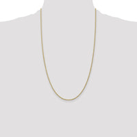 14K Yellow Gold 26" Regular Rope Chain - 1.5mm Width with Lobster Clasp