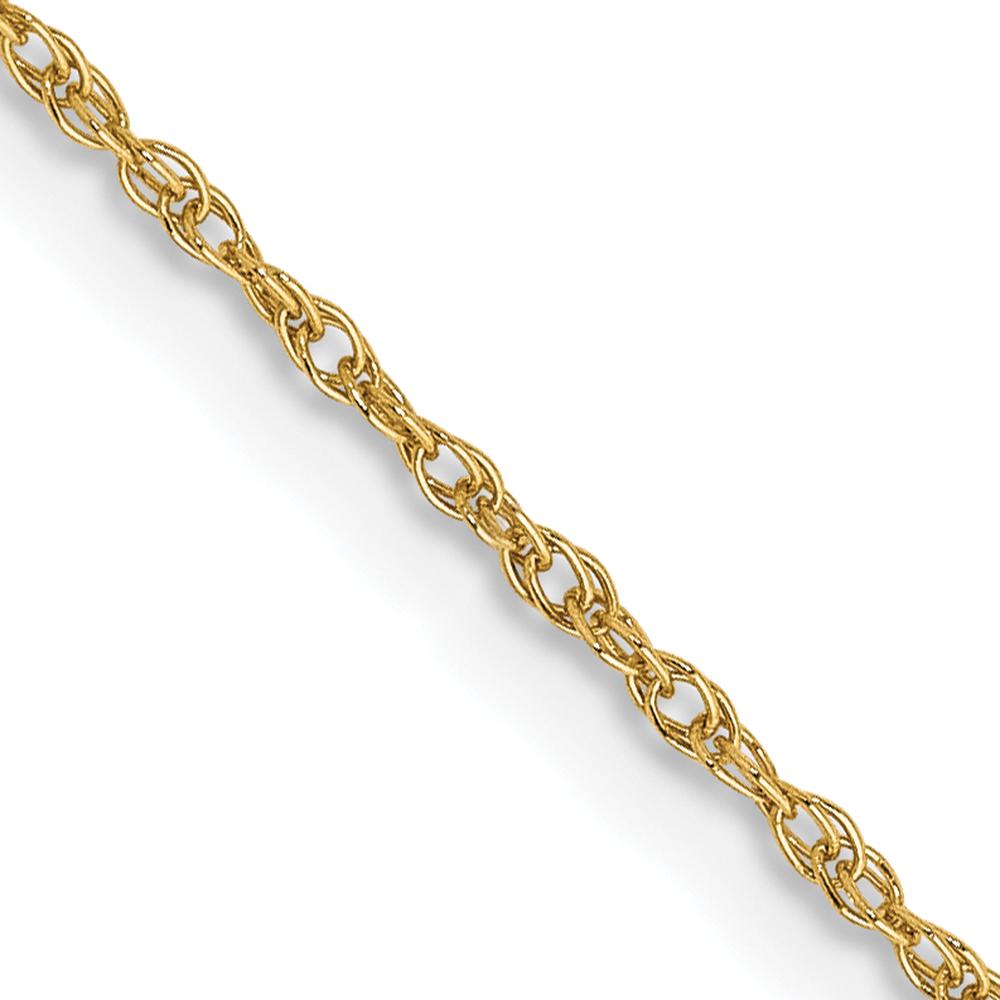 14K Yellow Gold 26" Rope Chain Necklace with Spring Ring Clasp - 0.8mm by Oro Pregiato