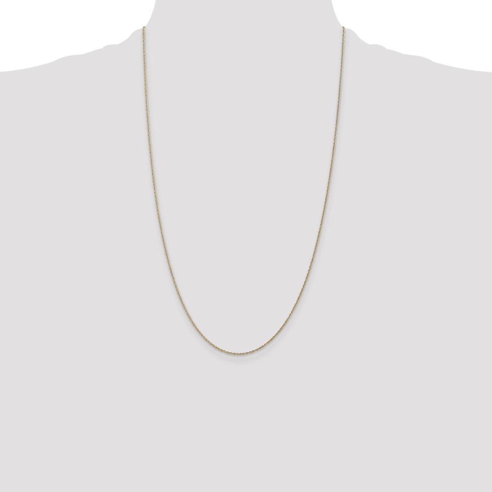 14K Yellow Gold 26" Rope Chain Necklace with Spring Ring Clasp - 0.8mm by Oro Pregiato