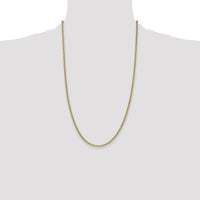 14K Yellow Gold 26" Semi-Solid Anchor Chain with Spring Ring Clasp by Oro Pregiato