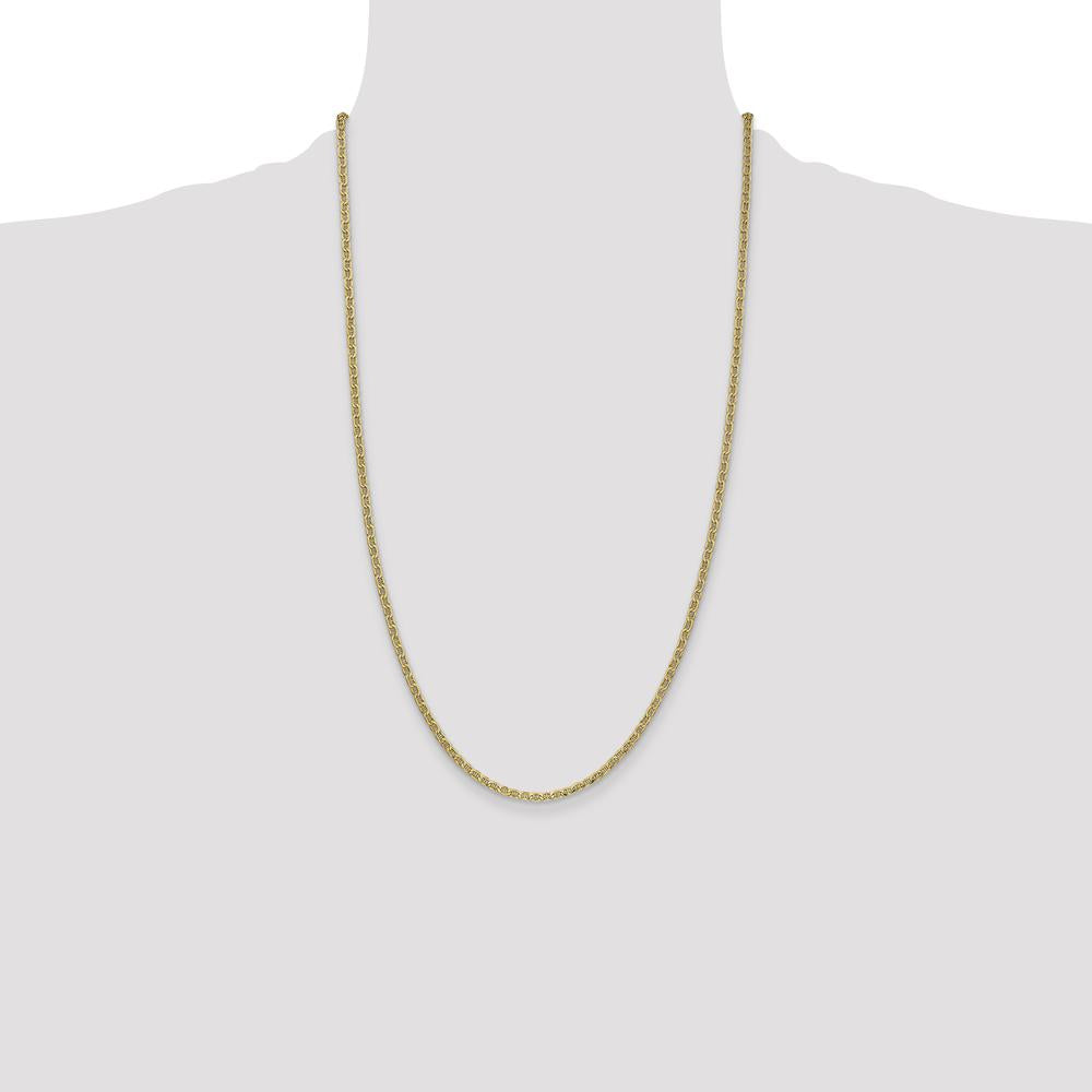 14K Yellow Gold 26" Semi-Solid Anchor Chain with Spring Ring Clasp by Oro Pregiato