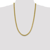 14K Yellow Gold 26" Solid Cuban Link Chain with Lobster Clasp - 6.25mm Width by Oro Pregiato