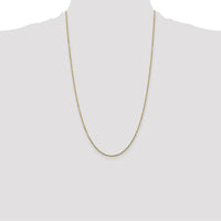 14K Yellow Gold 26" Solid Diamond-Cut Cable Chain Necklace with Lobster Clasp by Oro Pregiato