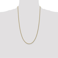 14K Yellow Gold 26" Spiga Chain Necklace - 2.1mm Wheat Design with Lobster Clasp by Oro Pregiato