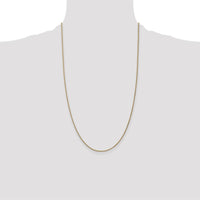14K Yellow Gold 26" Spiga Chain with Lobster Clasp - 1.25mm Width by Oro Pregiato