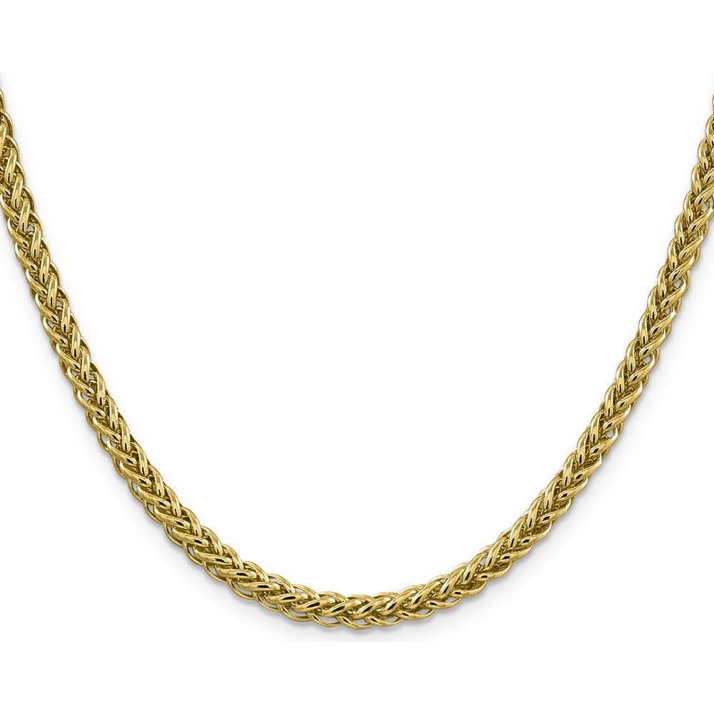 14K Yellow Gold 26" Spiga Wheat Chain - 4.65mm Width with Lobster Clasp by Oro Pregiato