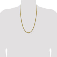 14K Yellow Gold 26" Spiga Wheat Chain - 4.65mm Width with Lobster Clasp by Oro Pregiato