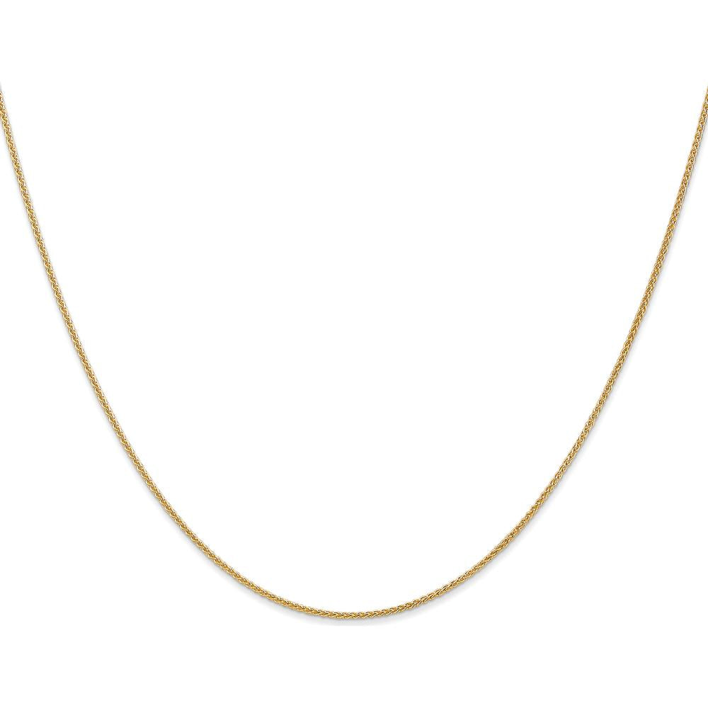 14K Yellow Gold 26" Spiga Wheat Chain with Lobster Clasp - 1.05mm Width by Oro Pregiato