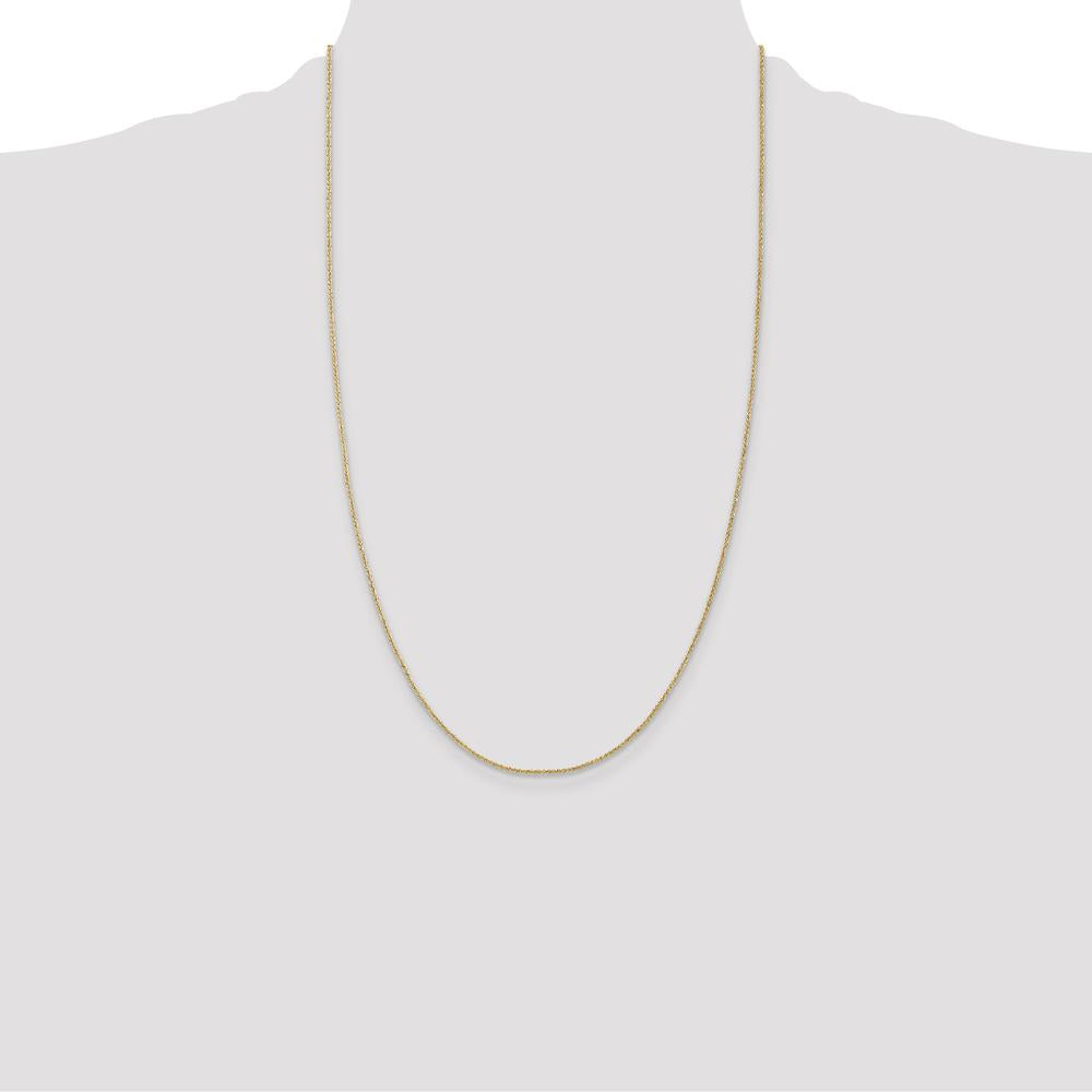 14K Yellow Gold 26" Spiga Wheat Chain with Lobster Clasp - 1.05mm Width by Oro Pregiato