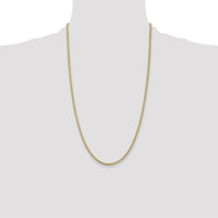 14K Yellow Gold 26" Spiga Wheat-Link Chain Necklace with Lobster Clasp by Oro Pregiato