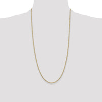 14K Yellow Gold 28" 2.25mm Flat Figaro Chain with Lobster Clasp by Oro Pregiato