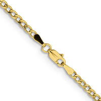 14K Yellow Gold 28" 2.85mm Semi-Solid Curb Chain with Lobster Clasp by Oro Pregiato