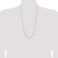 14K Yellow Gold 28" 2.85mm Semi-Solid Curb Chain with Lobster Clasp by Oro Pregiato