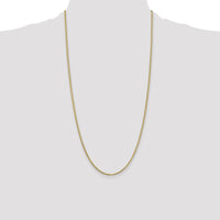 14K Yellow Gold 28" Box Chain Necklace - 1.9mm Width with Lobster Clasp by Oro Pregiato