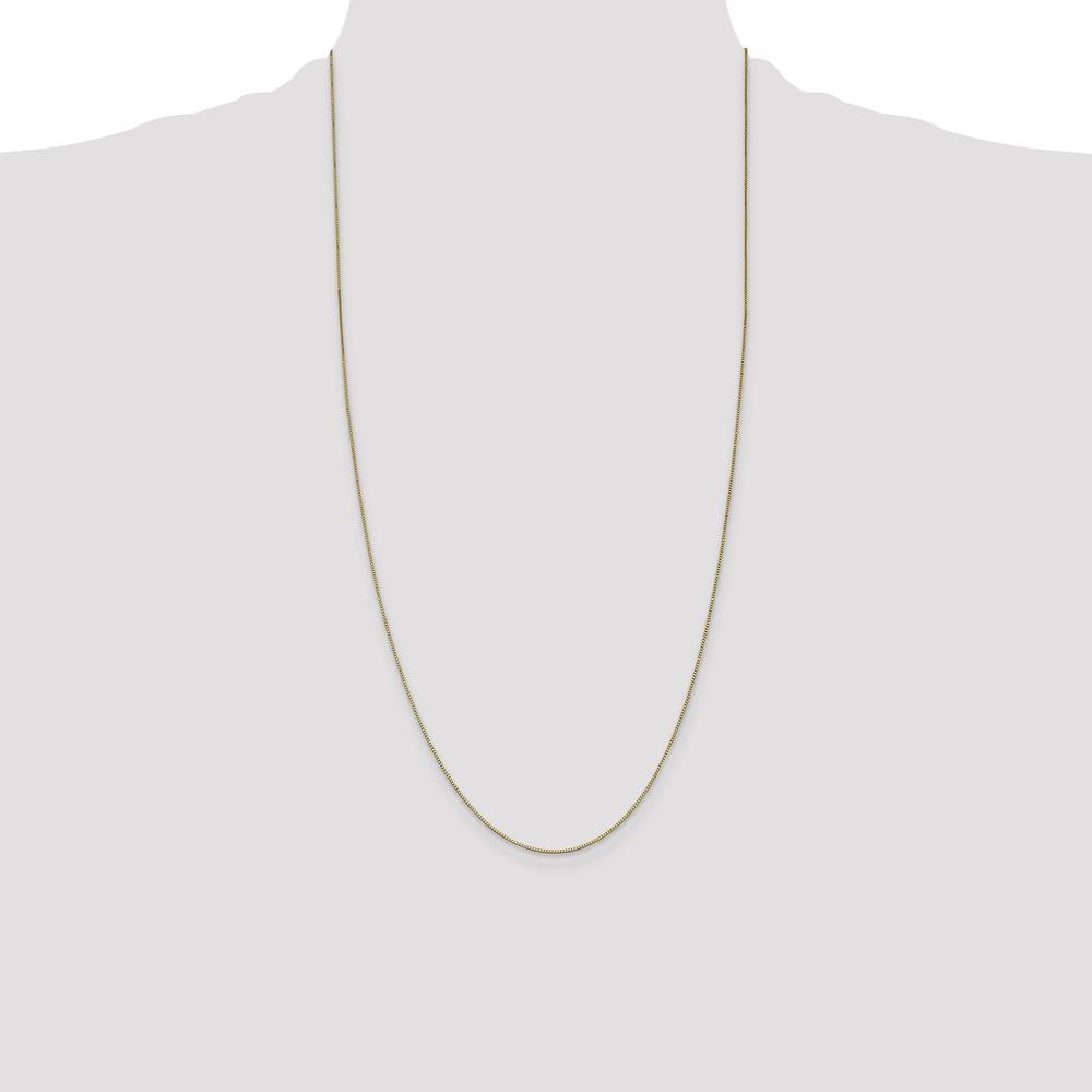 14K Yellow Gold 28" Box Chain Necklace with Lobster Clasp - 0.7mm by Oro Pregiato