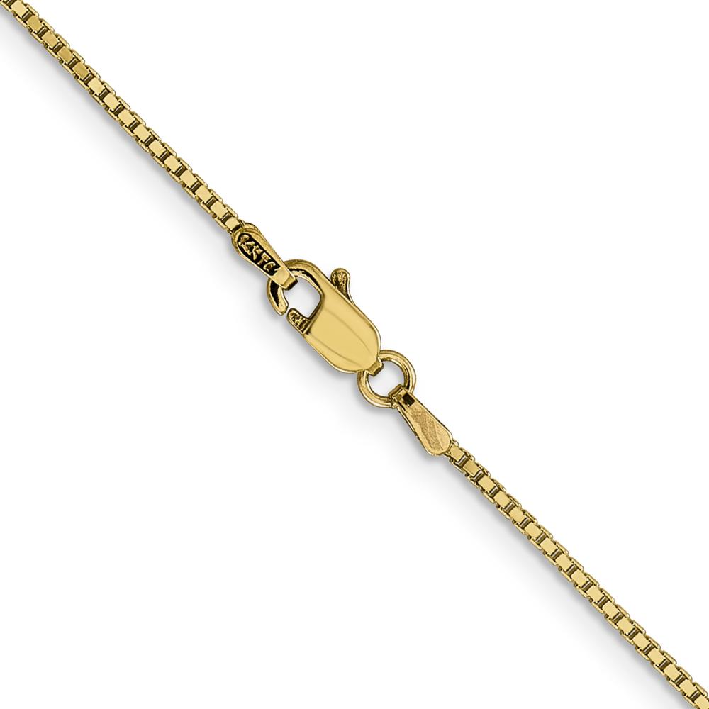 14K Yellow Gold 28" Box Chain Necklace with Lobster Clasp - 1.05mm Width by Oro Pregiato