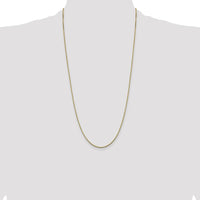 14K Yellow Gold 28" Box Chain Necklace with Lobster Clasp - 1.05mm Width by Oro Pregiato