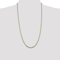 14K Yellow Gold 28" Box Chain Necklace with Lobster Clasp by Oro Pregiato