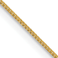 14K Yellow Gold 28" Box Chain Necklace with Spring Ring Clasp - 0.5mm Width by Oro Pregiato