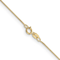14K Yellow Gold 28" Box Chain Necklace with Spring Ring Clasp - 0.5mm Width by Oro Pregiato
