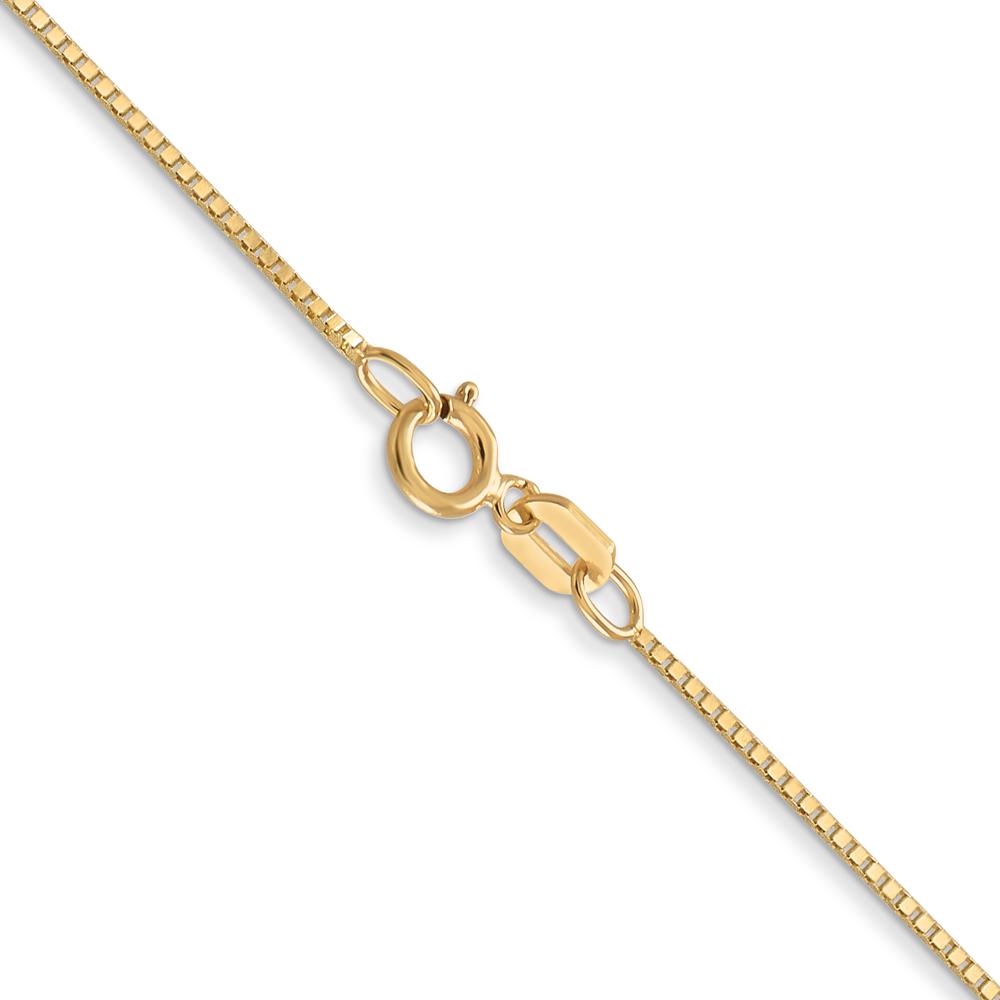 14K Yellow Gold 28" Box Chain Necklace with Spring Ring Clasp by Oro Pregiato
