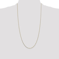 14K Yellow Gold 28" Box Chain Necklace with Spring Ring Clasp by Oro Pregiato