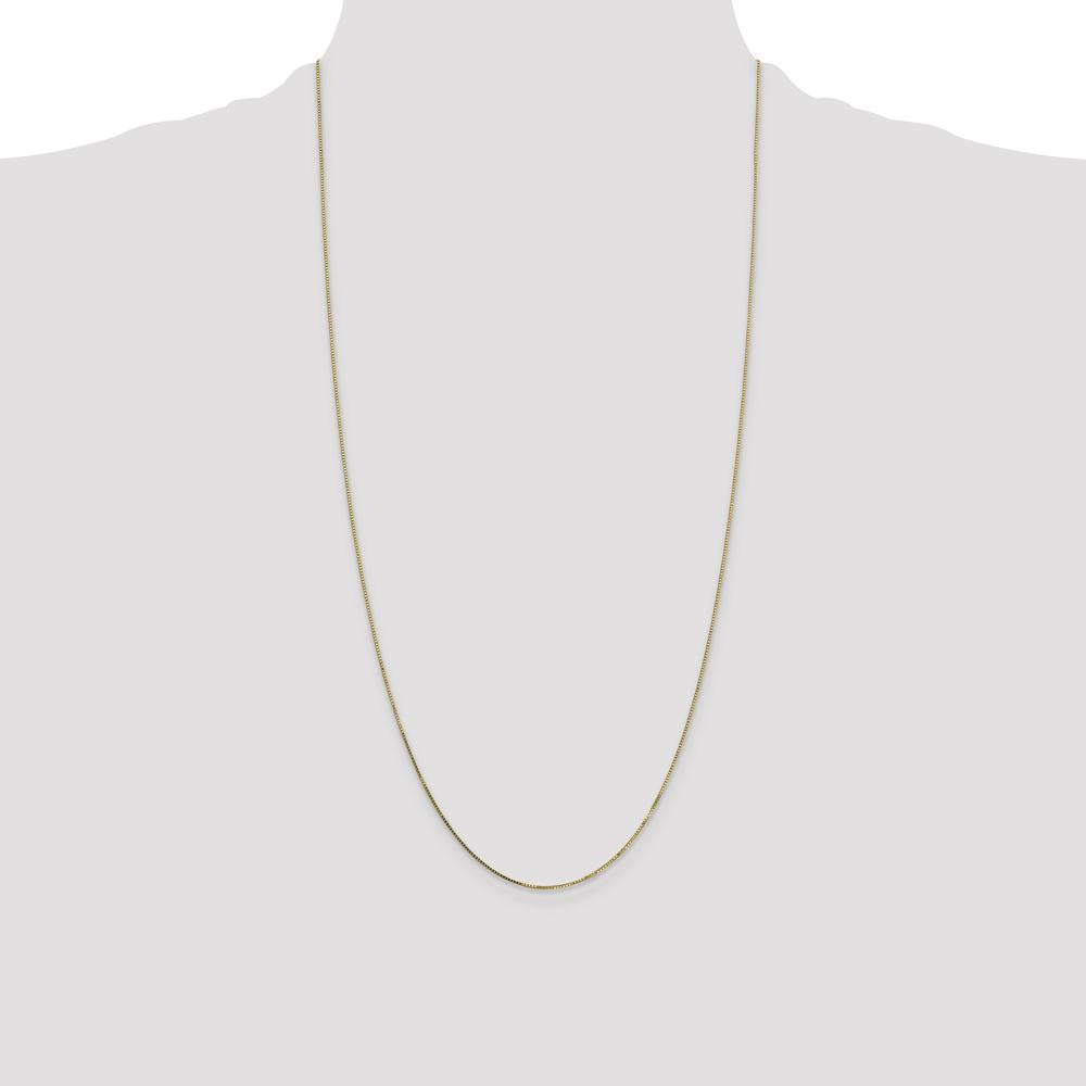14K Yellow Gold 28" Box Chain Necklace with Spring Ring Clasp by Oro Pregiato