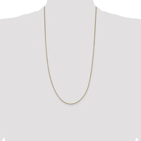 14K Yellow Gold 28" Box Chain with Lobster Clasp - 0.95mm Width by Oro Pregiato