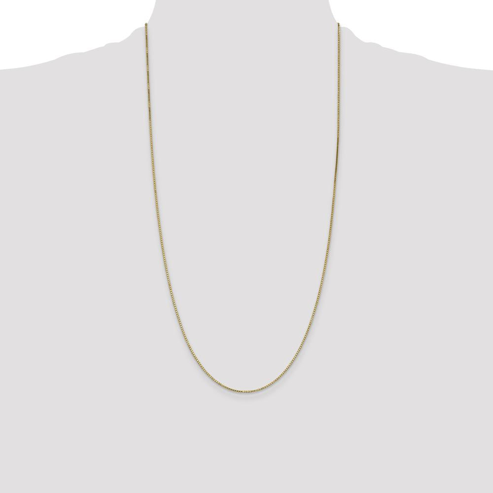 14K Yellow Gold 28" Box Chain with Lobster Clasp - 1.1mm Width by Oro Pregiato