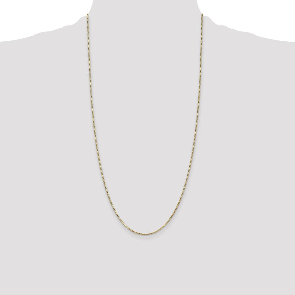 14K Yellow Gold 28" Box Chain with Lobster Clasp - Polished Finish by Oro Pregiato