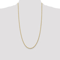 14K Yellow Gold 28" Diamond-Cut Quadruple Rope Chain - 2.75mm Width by Oro Pregiato