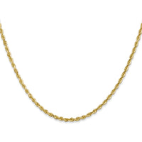 14K Yellow Gold 28" Diamond-Cut Rope Chain - 2.25mm Width, Lobster Clasp by Oro Pregiato