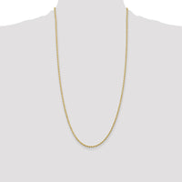 14K Yellow Gold 28" Diamond-Cut Rope Chain - 2.25mm Width, Lobster Clasp by Oro Pregiato