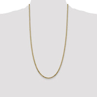 14K Yellow Gold 28" Flat Beveled Curb Chain with Lobster Clasp - 2.9mm Width by Oro Pregiato