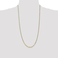 14K Yellow Gold 28" Flat Beveled Curb Chain with Lobster Clasp by Oro Pregiato