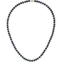 14K Yellow Gold 28" Freshwater Black Cultured Pearl Necklace - 87 Pearls by Monteluci Fine Jewelry