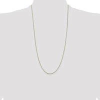 14K Yellow Gold 28-Inch Box Chain with Spring Ring Clasp - 0.9mm Width by Oro Pregiato
